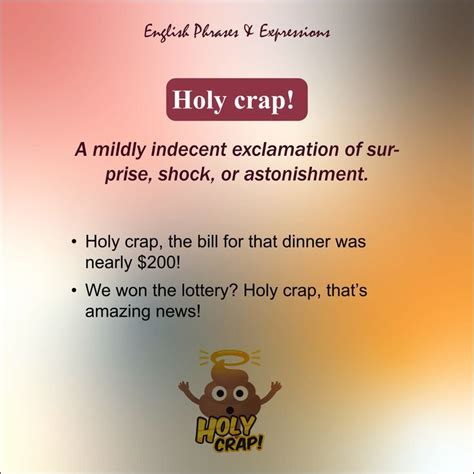 meaning of holy crap|Meaning of holy crap.